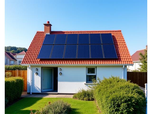 Residential rooftop solar panel installation on a modern house in Cork
